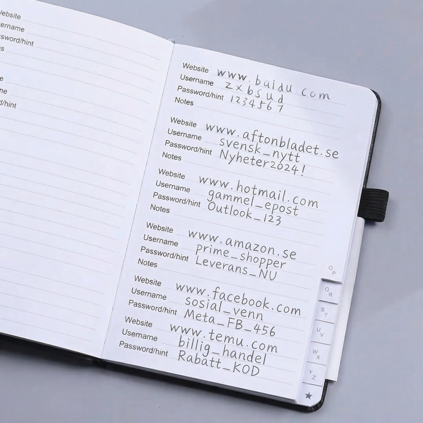 Lösenord Bok - Sluta Fråga Barnen Om ALLT.